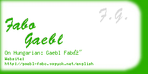 fabo gaebl business card